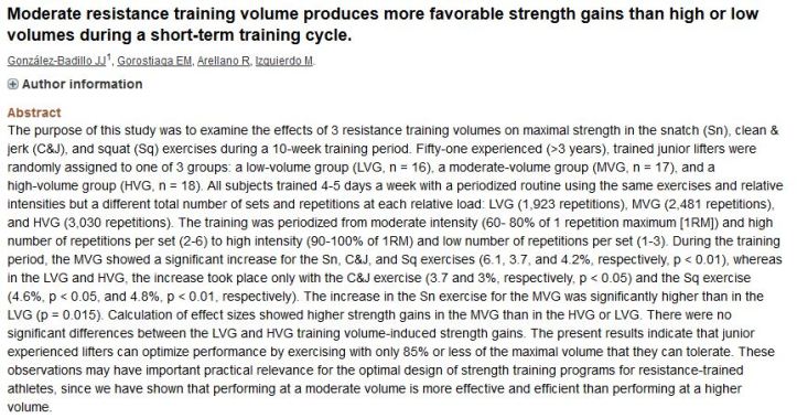 volume allenamento 2